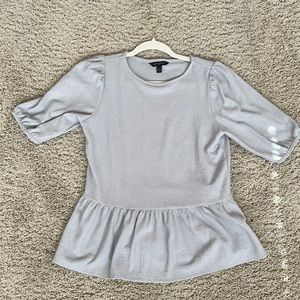 Banana Republic light gray blouse